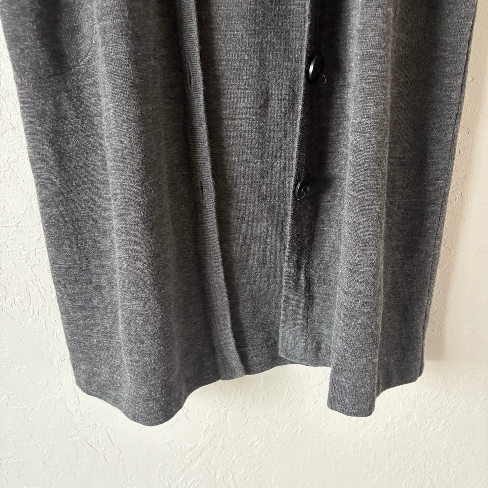 Vintage Boundaries Studio Sleeveless Wool Blend Long Vest | Button Front | l 12 - Picture 5 of 12